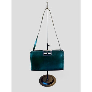 Christian Dior Dark Green Leather Vintage Shoulder Bag